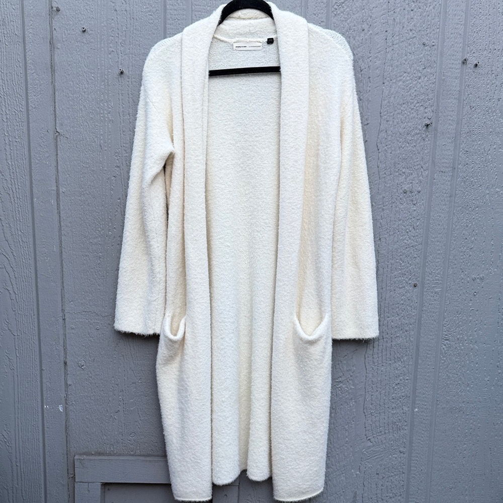 Anthropologie Thornton Longline Cardigan Sleeping on Snow, Wool Blend Size: M - Picture 3 of 9